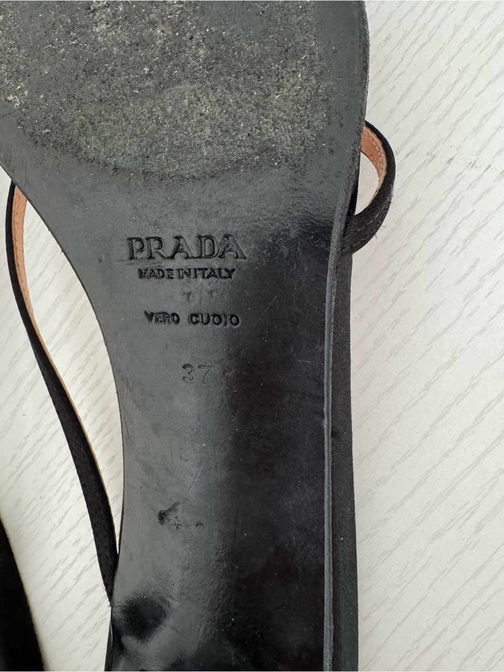 PRADA Vintage Black Silk Rosebud Flower Square Toe Sandal Kitten Heels EU 37 - Picture 9 of 10